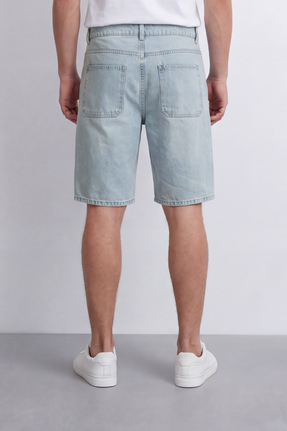 Men's Tomato Store Washed Used Denim Bermuda Shorts Classic Five-Pocket Detail Bigsize