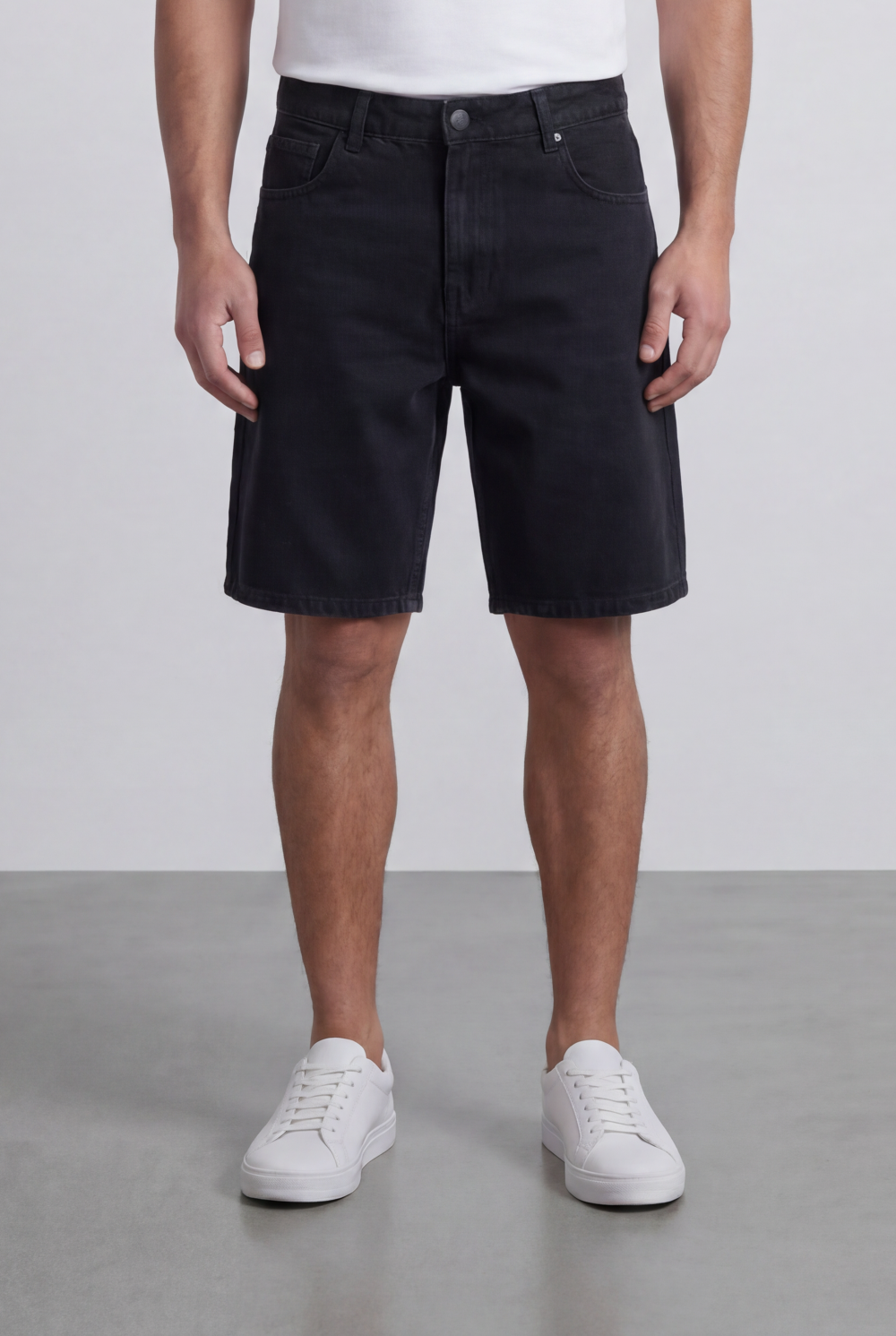 Men’s Tomato Store Weekend Used Denim Bermuda Shorts Build Belt Loops Knee Length Cut