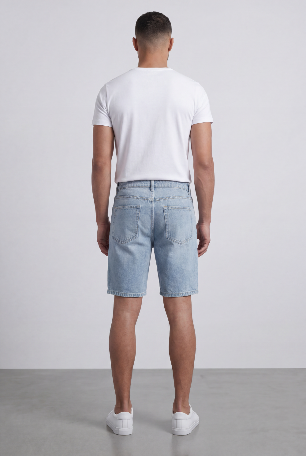 Men’s Tomato Store Weekend Used Denim Bermuda Shorts Build Belt Loops Knee Length Cut