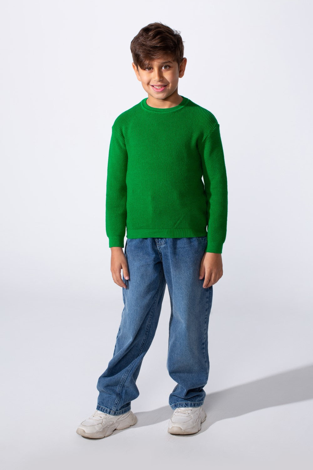 Boy's Long Sleeve Round Neckline Slim Fit Basic Comfy Classic Pullover