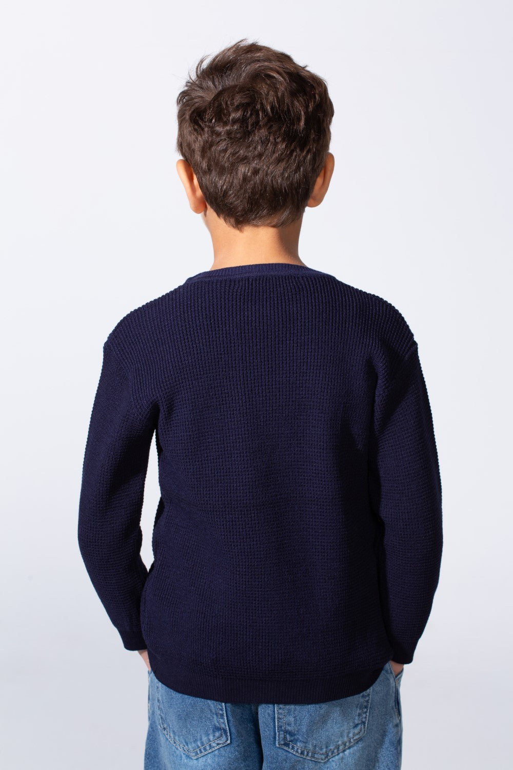 Boy's Long Sleeve Round Neckline Slim Fit Basic Comfy Classic Pullover