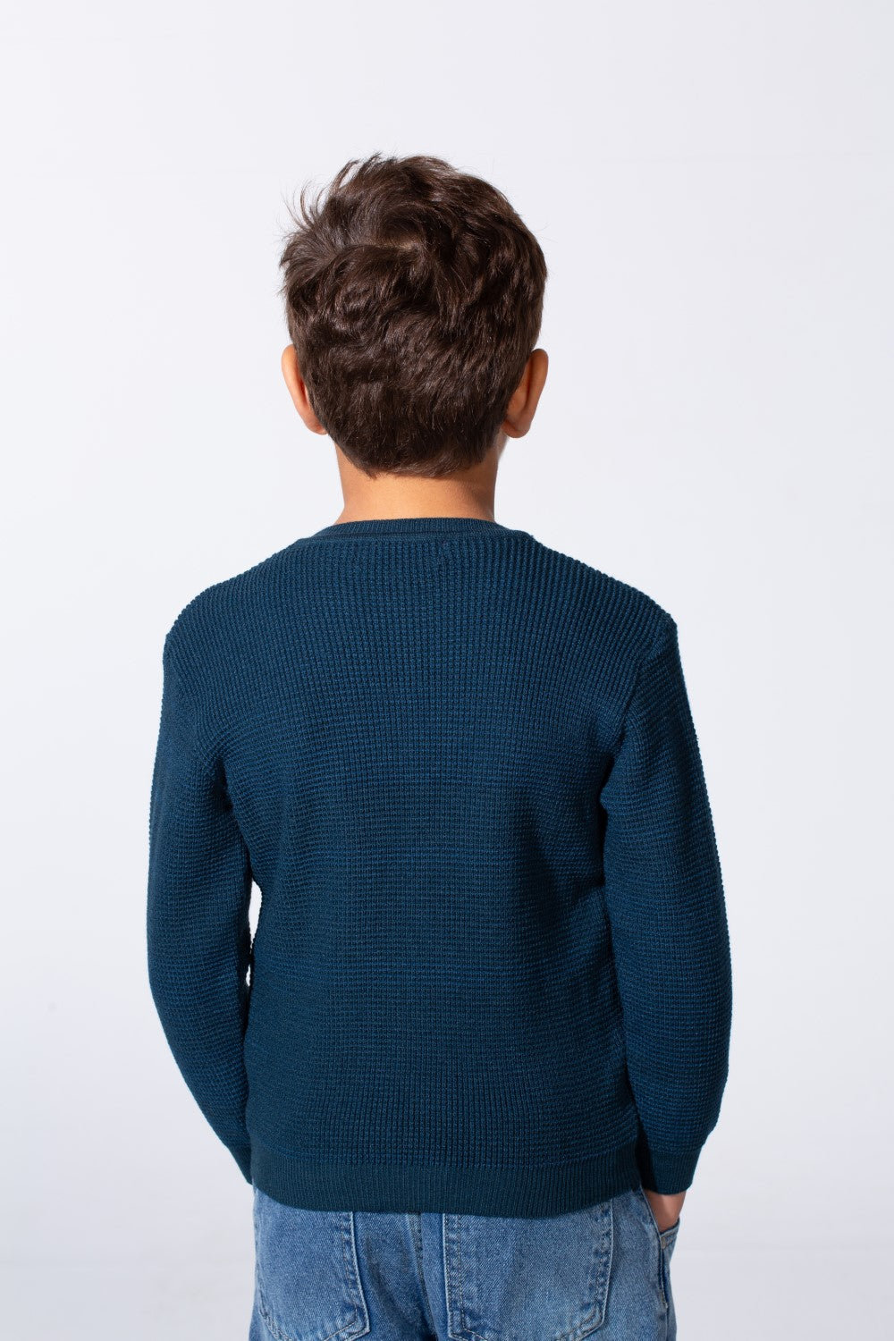 Boy's Long Sleeve Round Neckline Slim Fit Basic Comfy Classic Pullover
