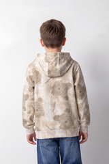 Boy's Tomato Store Winter Brushed Fleece Sweatshirt Long Sleeve Allover Abstract Sketch Print Slim Fit