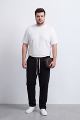 Men's Tomato Store Winter Sweatpants Soft Fleece Fabric Contrast Drawstring Waist Big Size