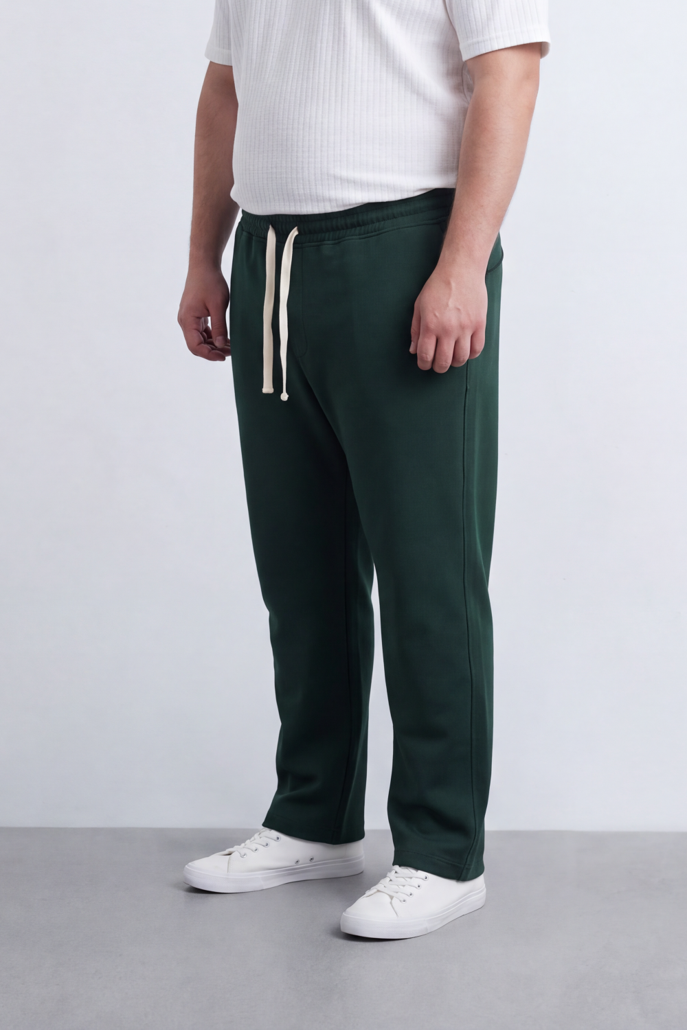 Men's Tomato Store Winter Sweatpants Soft Fleece Fabric Contrast Drawstring Waist Big Size