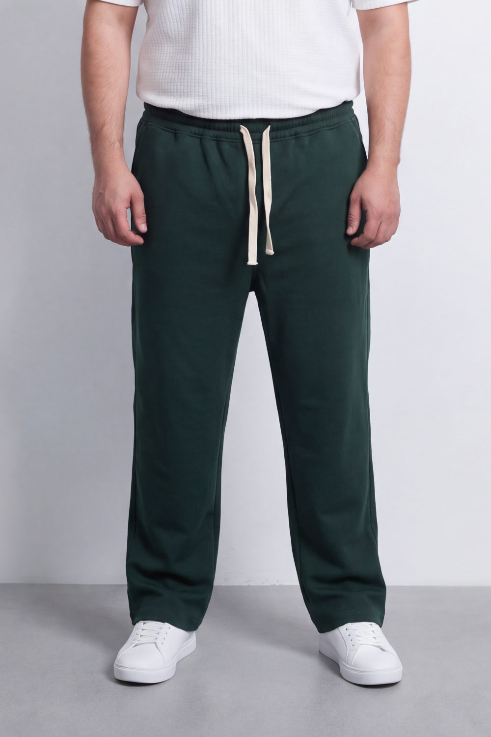 Men's Tomato Store Winter Sweatpants Soft Fleece Fabric Contrast Drawstring Waist Big Size
