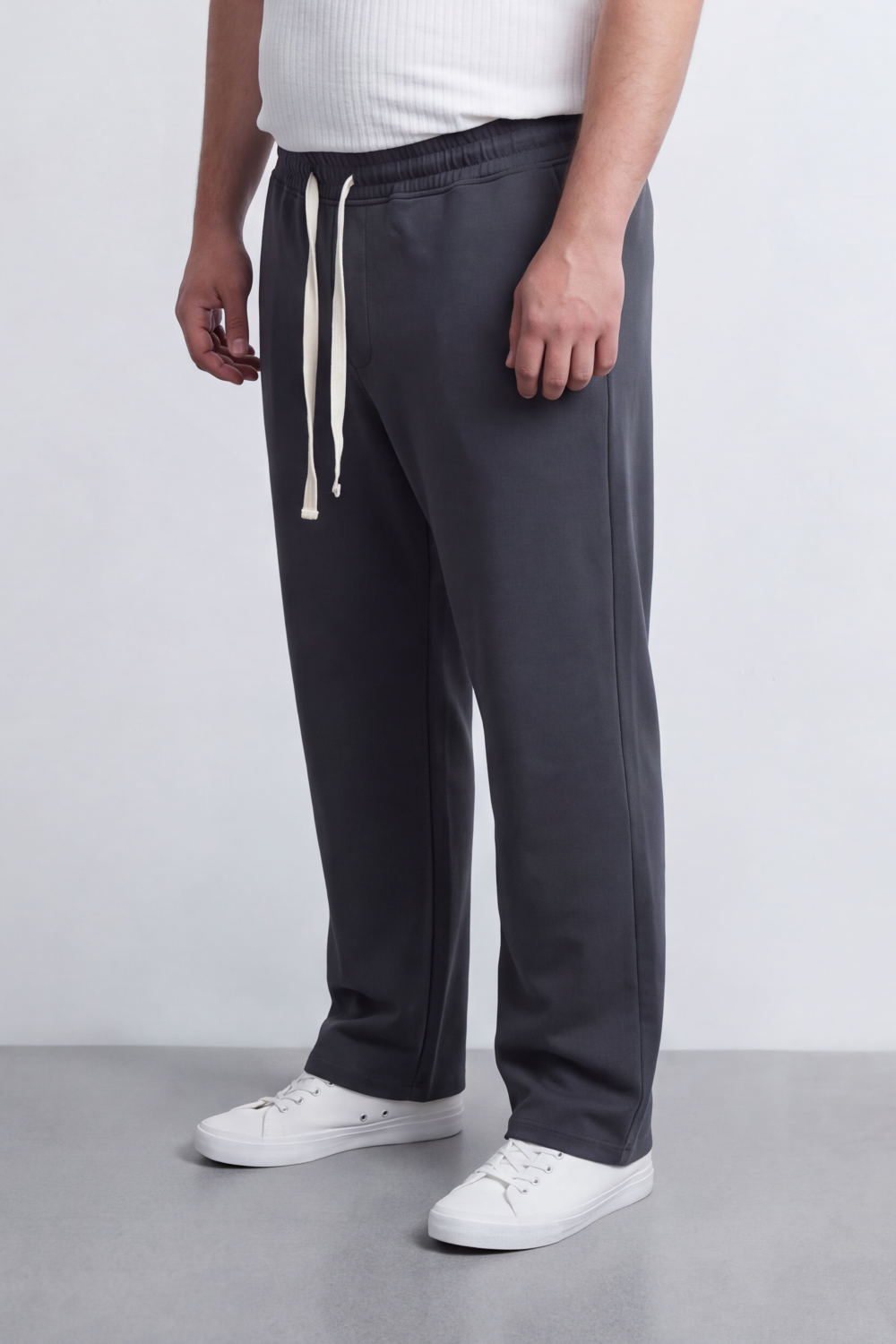 Men's Tomato Store Winter Sweatpants Soft Fleece Fabric Contrast Drawstring Waist Big Size