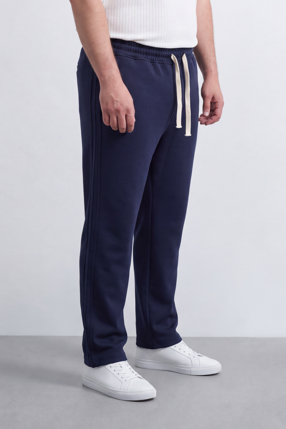 Men's Tomato Store Winter Sweatpants Soft Fleece Fabric Contrast Drawstring Waist Big Size