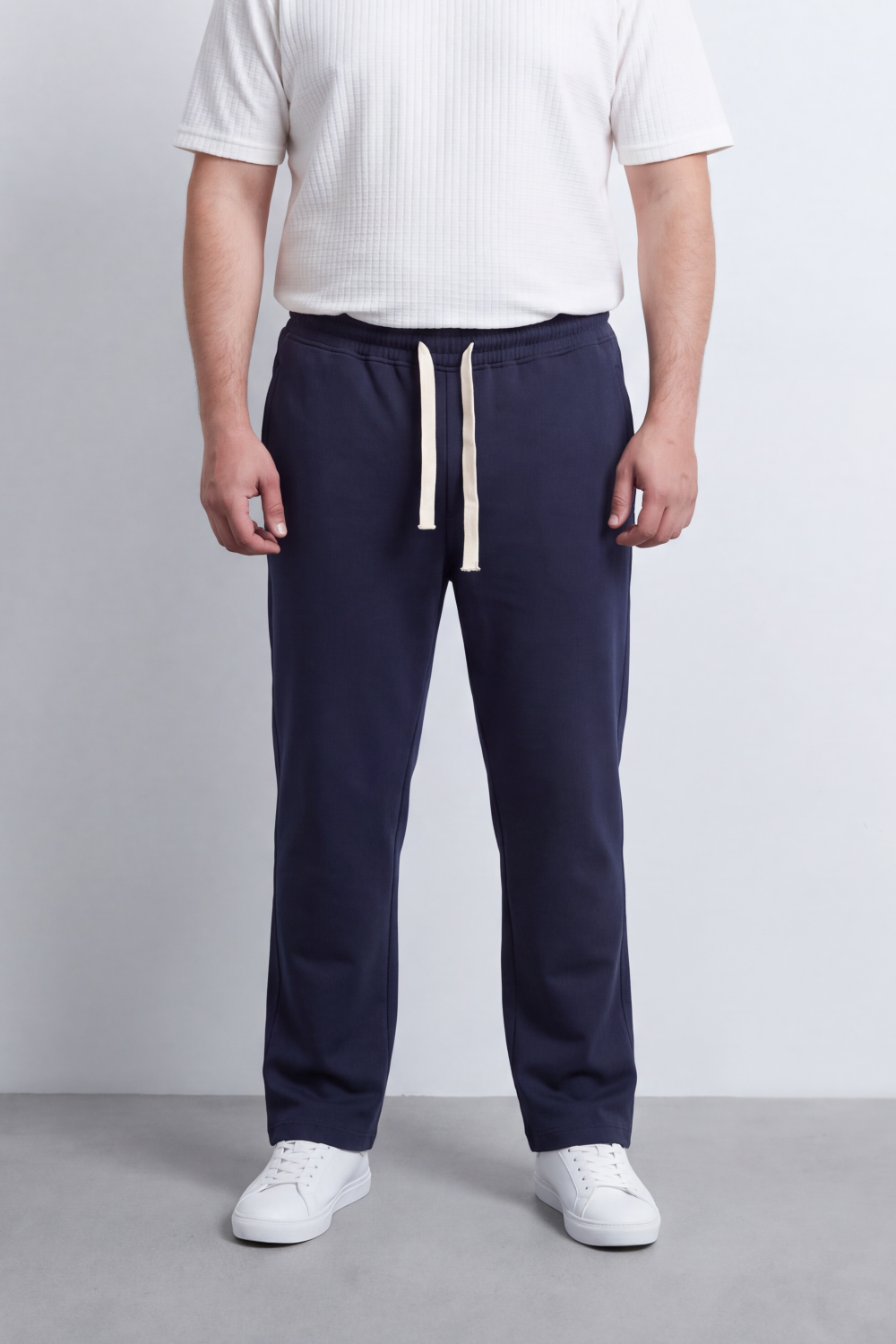 Men's Tomato Store Winter Sweatpants Soft Fleece Fabric Contrast Drawstring Waist Big Size
