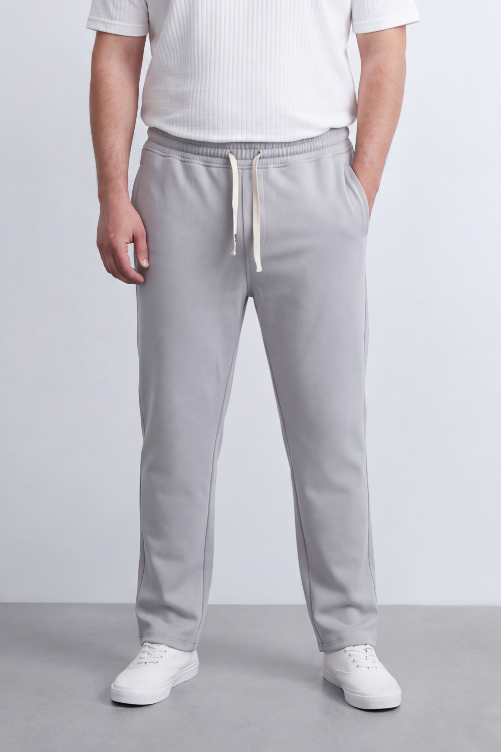 Men's Tomato Store Winter Sweatpants Soft Fleece Fabric Contrast Drawstring Waist Big Size