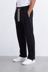 Men's Tomato Store Winter Sweatpants Soft Fleece Fabric Contrast Drawstring Waist Oversize