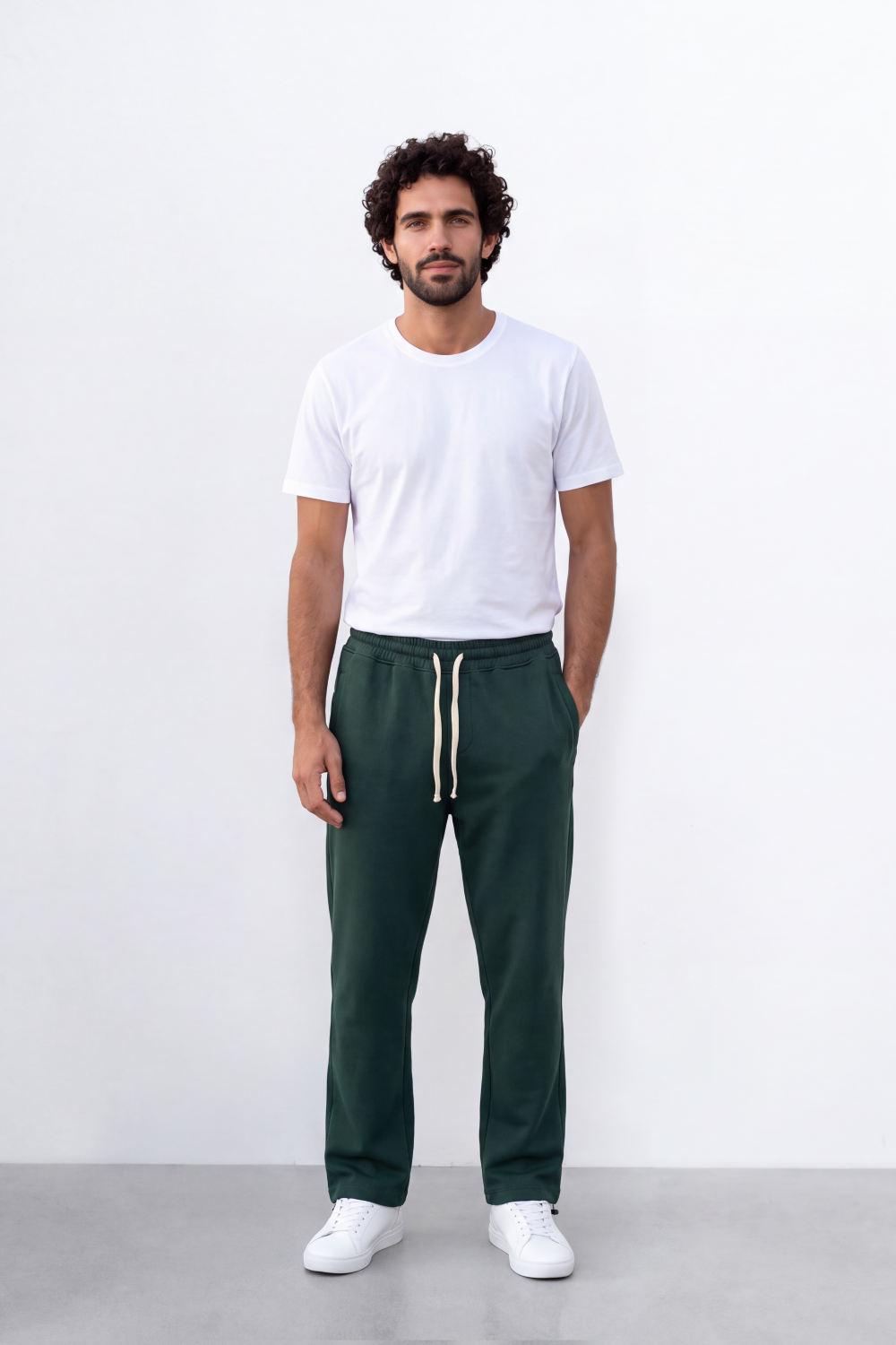 Men's Tomato Store Winter Sweatpants Soft Fleece Fabric Contrast Drawstring Waist Oversize