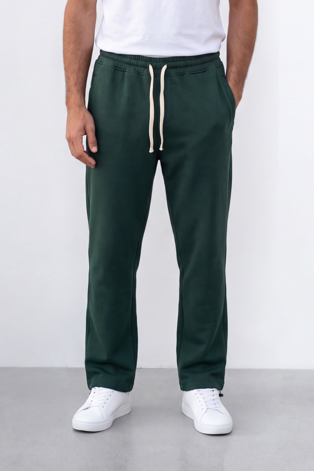 Men's Tomato Store Winter Sweatpants Soft Fleece Fabric Contrast Drawstring Waist Oversize