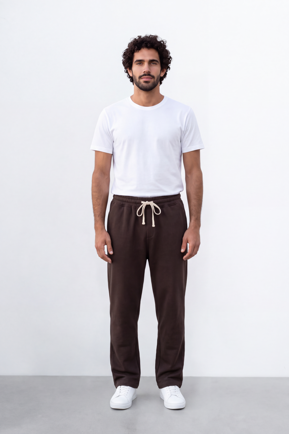 Men's Tomato Store Winter Sweatpants Soft Fleece Fabric Contrast Drawstring Waist Oversize