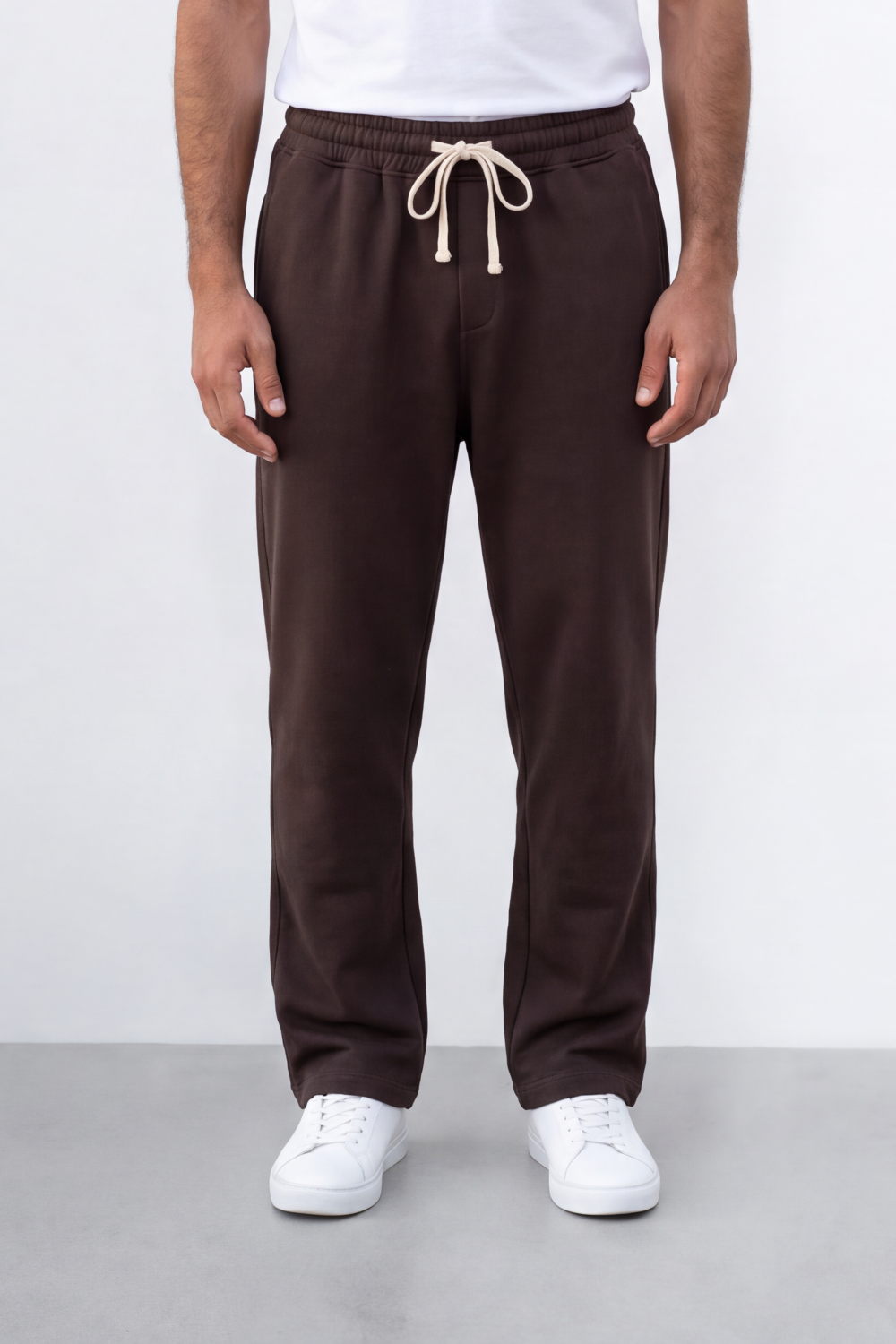 Men's Tomato Store Winter Sweatpants Soft Fleece Fabric Contrast Drawstring Waist Oversize
