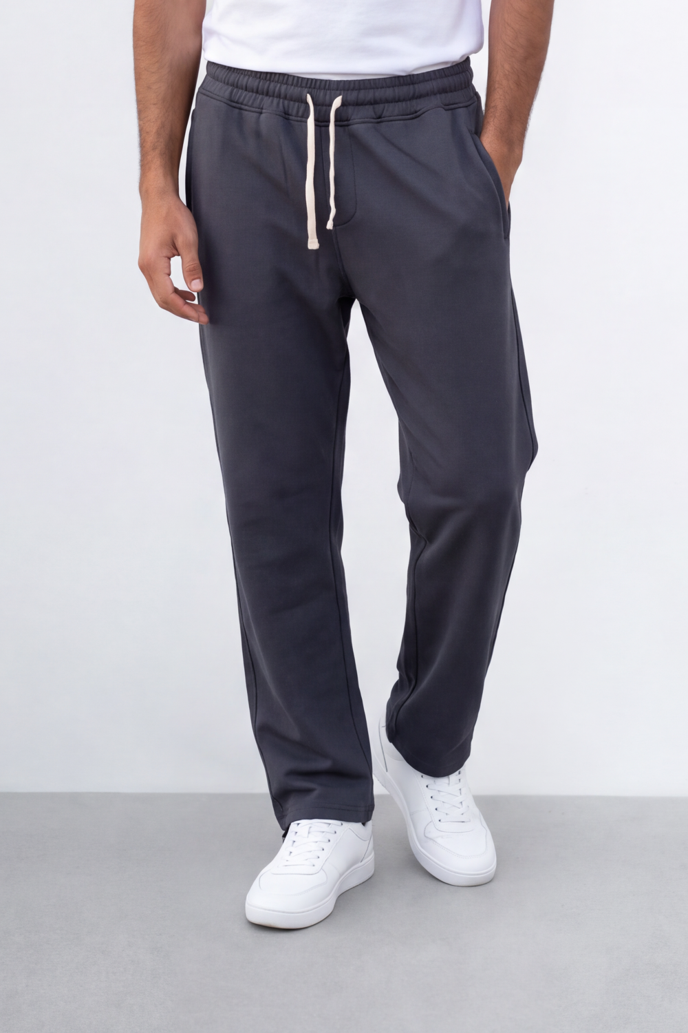Men's Tomato Store Winter Sweatpants Soft Fleece Fabric Contrast Drawstring Waist Oversize