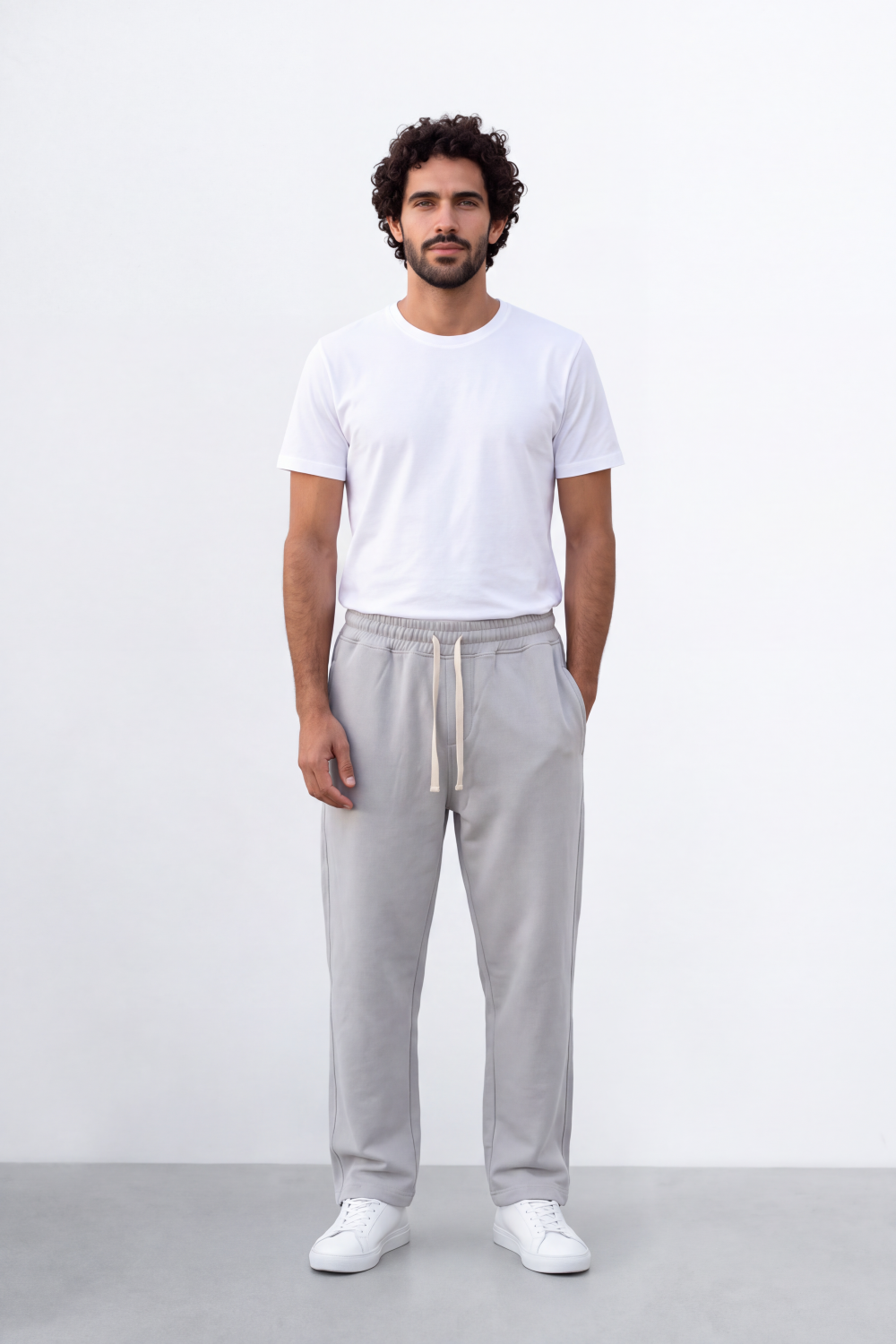 Men's Tomato Store Winter Sweatpants Soft Fleece Fabric Contrast Drawstring Waist Oversize