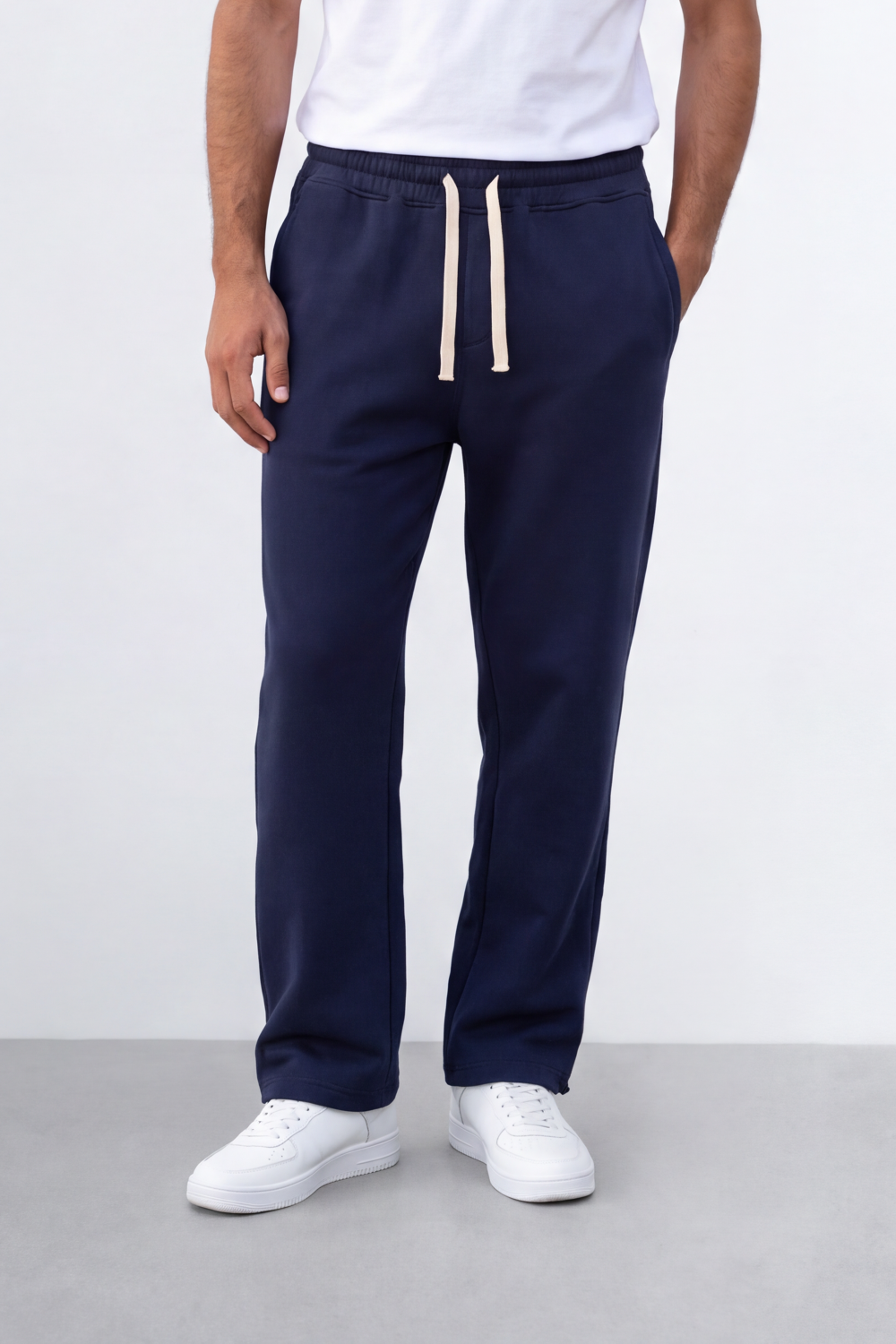 Men's Tomato Store Winter Sweatpants Soft Fleece Fabric Contrast Drawstring Waist Oversize