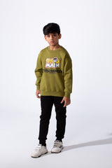 Boy’s Melton Front Graphic Print Slim Fit 2-Pieces Outfit Set