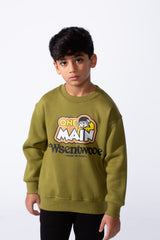 Boy’s Melton Front Graphic Print Slim Fit 2-Pieces Outfit Set