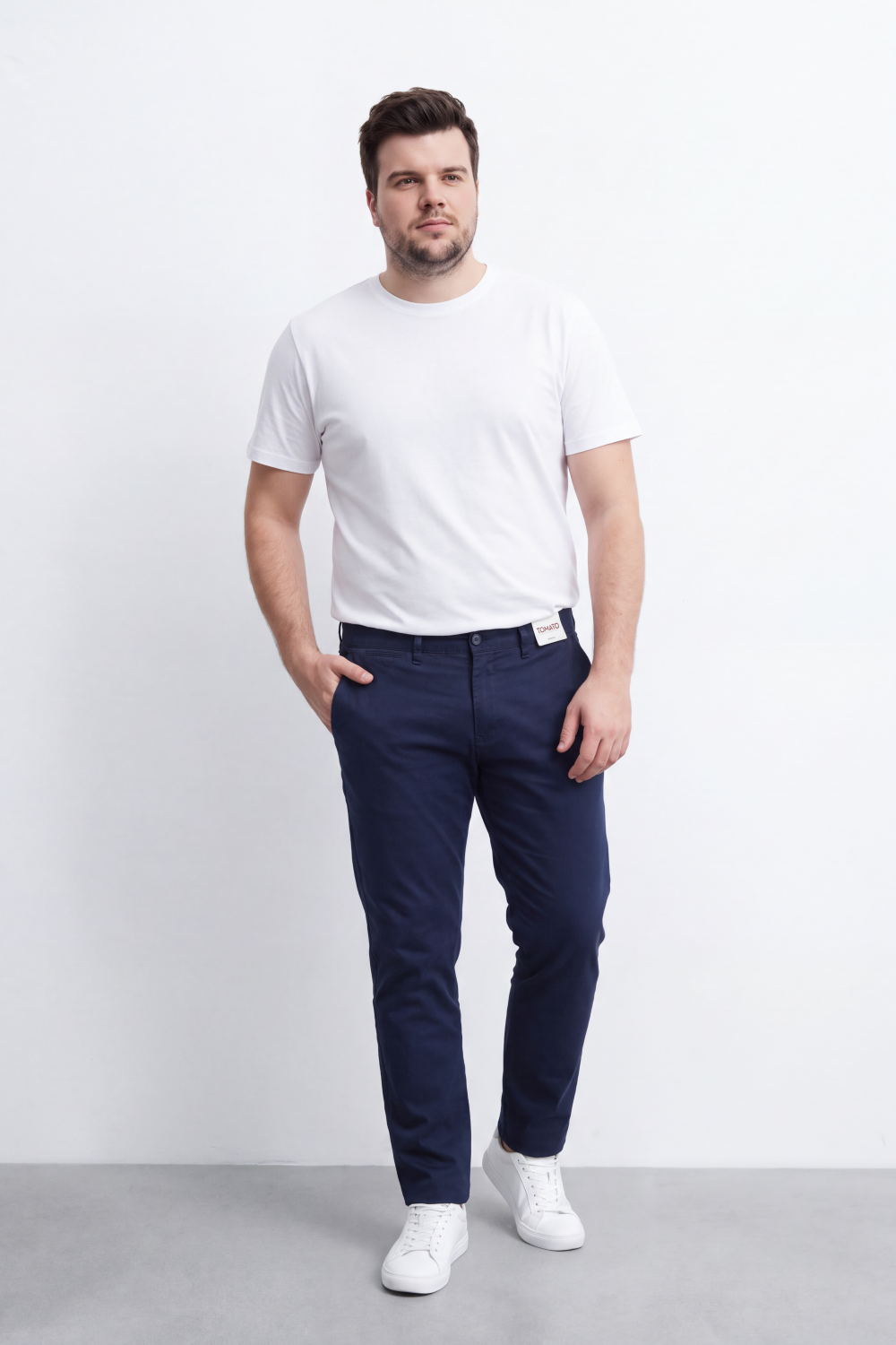 Men's Tomato Store Gabarden Pants Clean Tailored Waist Side Pocket Detail Big Size