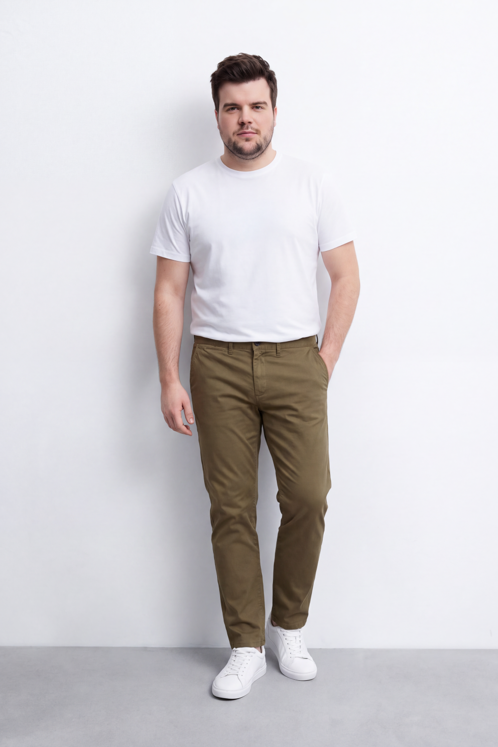Men's Tomato Store Gabarden Pants Clean Tailored Waist Side Pocket Detail Big Size