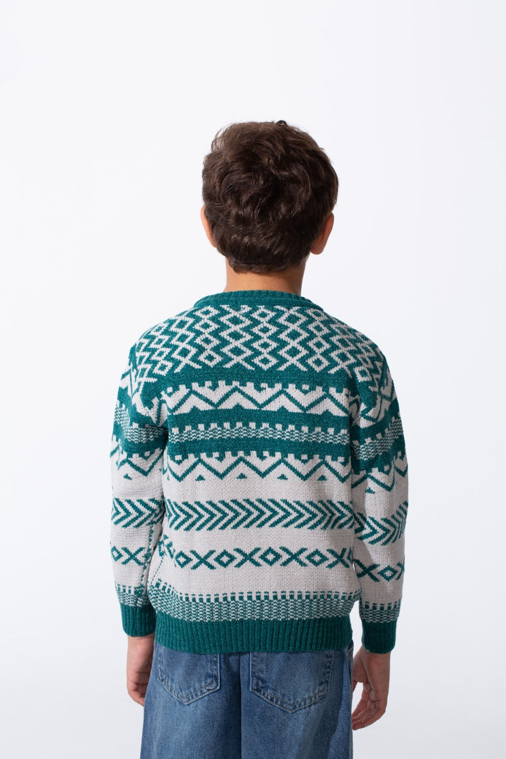 Boy's Jakar Slim Fit Printed Round Neck Long Sleeve Pullover