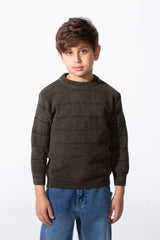 Boy's Round Neck Slim Fit Breathable Fabric Pullover