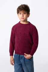 Boy's Round Neck Slim Fit Breathable Fabric Pullover