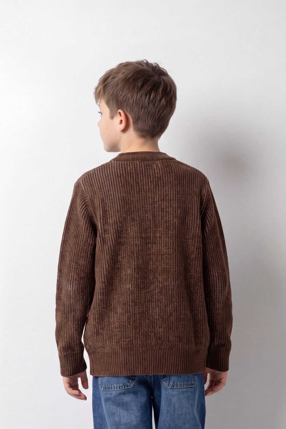 Boy's Tomato Store Knit Pullover Embroidered Chest Logo Slim Fit