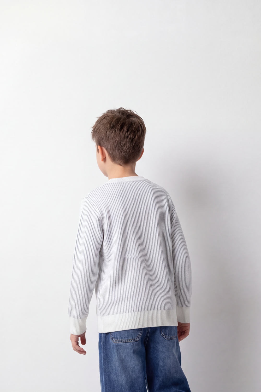 Boy's Tomato Store Knit Pullover Embroidered Chest Logo Slim Fit