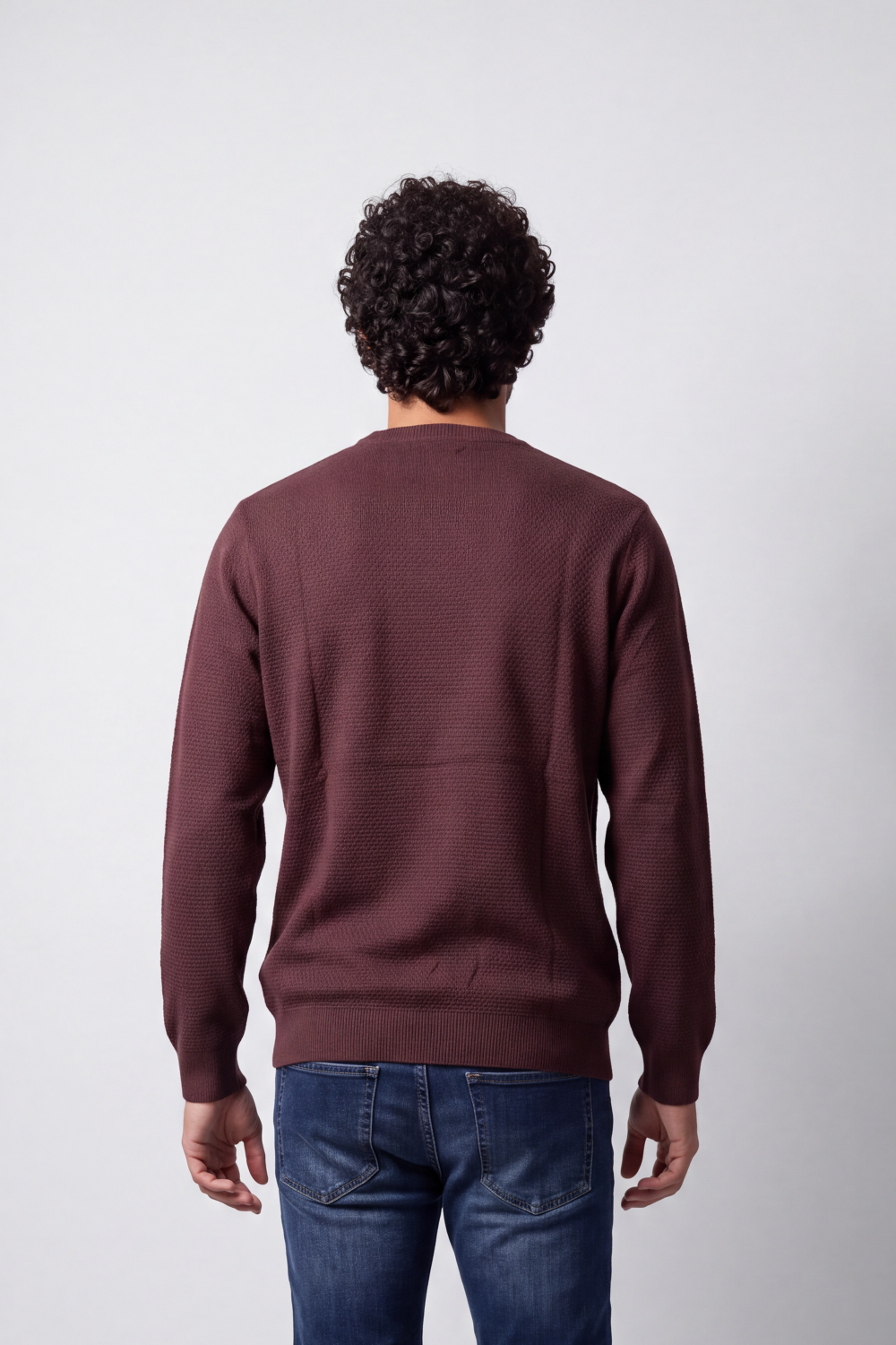 Men's Tomato Store Knit Pullover High Neck Slim Fit Fine Waffle