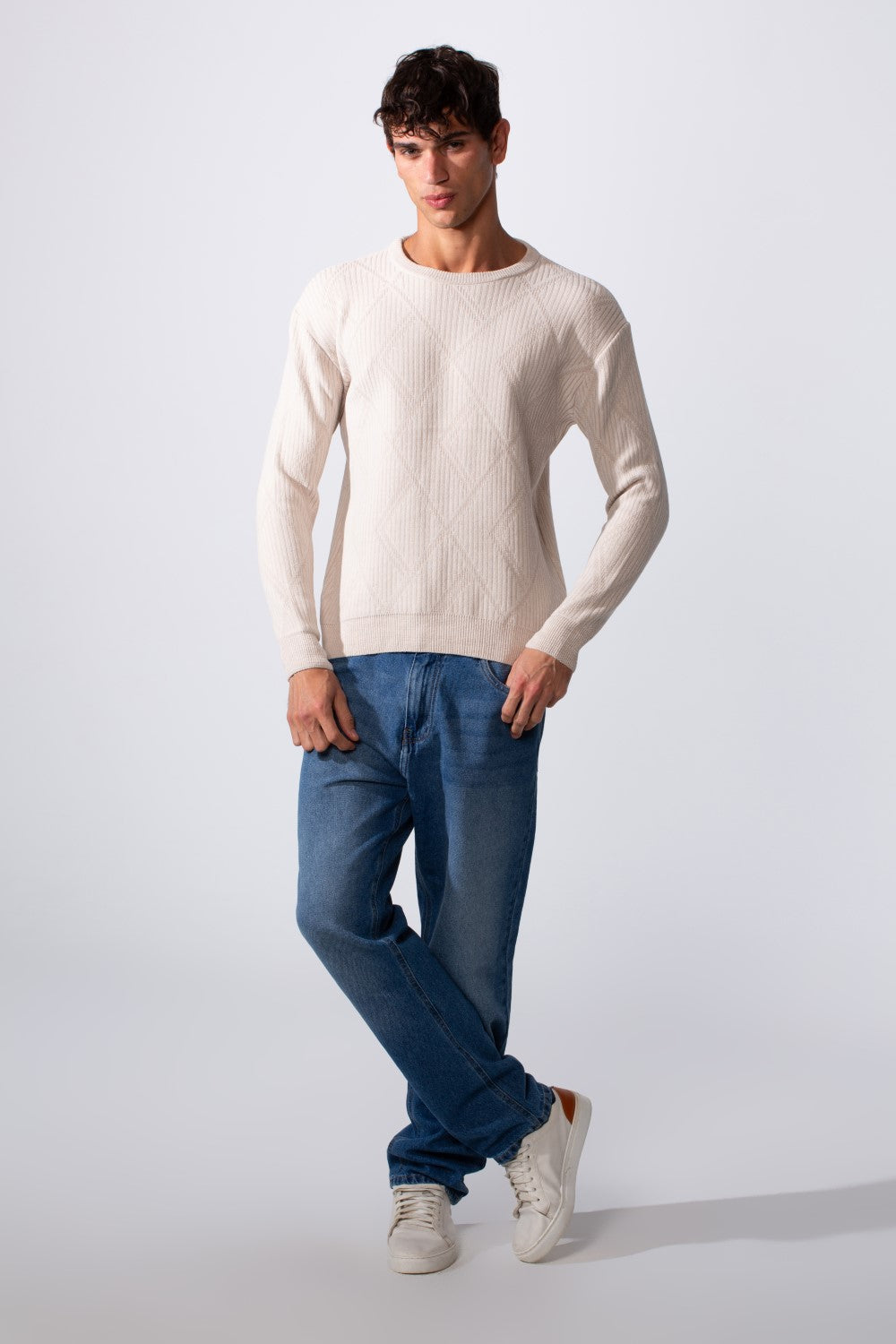 Men's Crew Neck Slim Fit Pullover Sweater