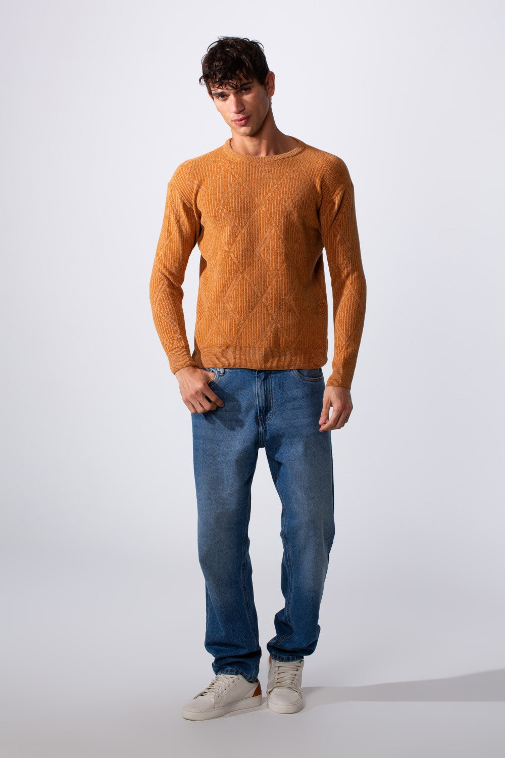 Men's Crew Neck Slim Fit Pullover Sweater