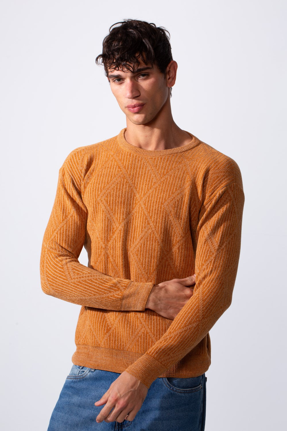 Men's Crew Neck Slim Fit Pullover Sweater