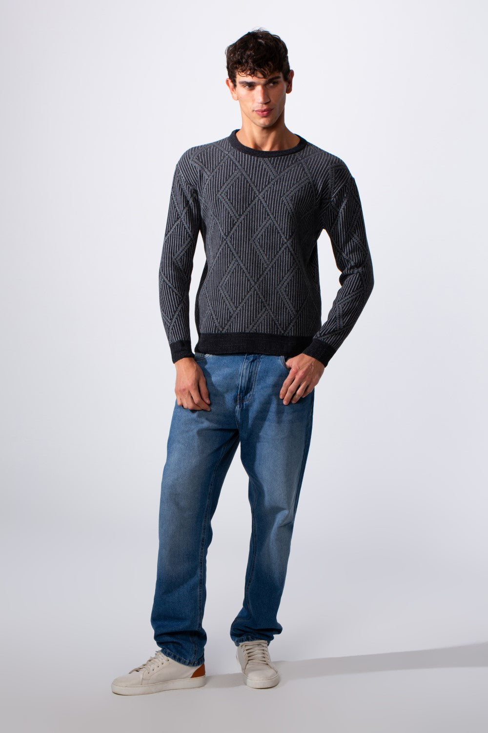 Men's Crew Neck Slim Fit Pullover Sweater