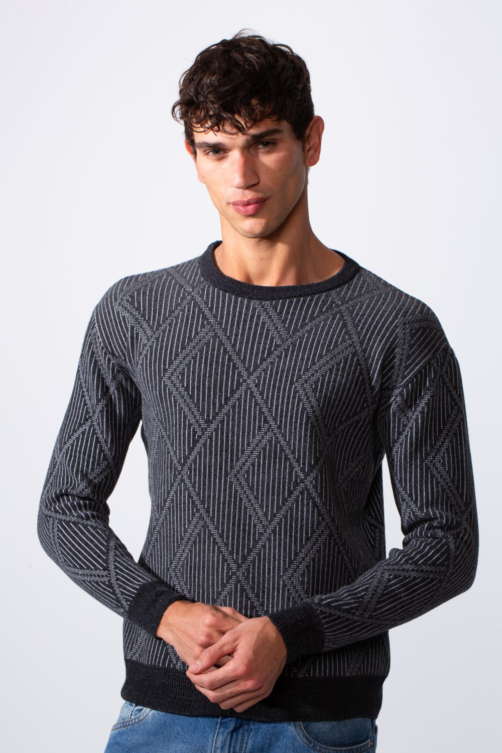 Men's Crew Neck Slim Fit Pullover Sweater