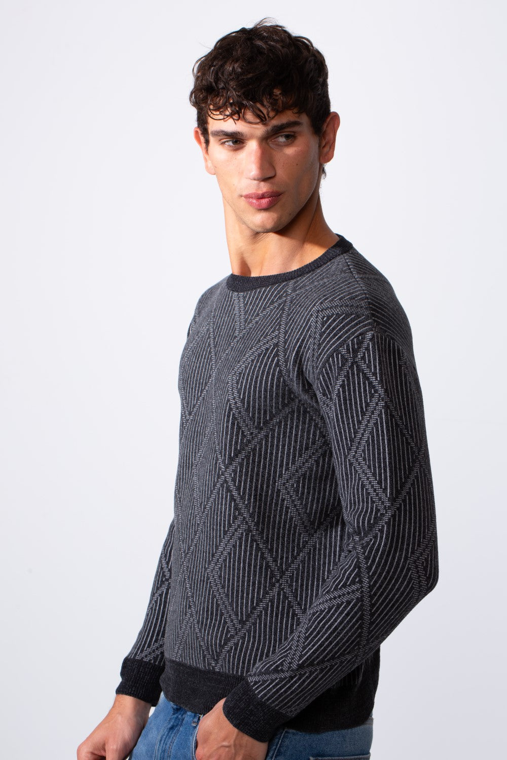 Men's Crew Neck Slim Fit Pullover Sweater
