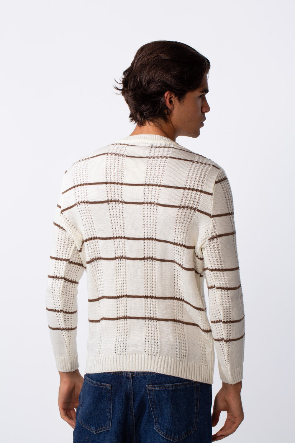 Men's Striped Slim Fit Breathable Material Pullover