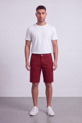 Men's Tomato Store Cotton Twill Bermuda Shorts Clean Tailored Design Button Waist Side Pockets