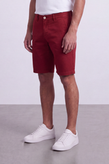Men's Tomato Store Cotton Twill Bermuda Shorts Clean Tailored Design Button Waist Side Pockets