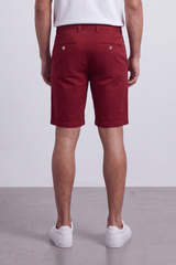 Men's Tomato Store Cotton Twill Bermuda Shorts Clean Tailored Design Button Waist Side Pockets