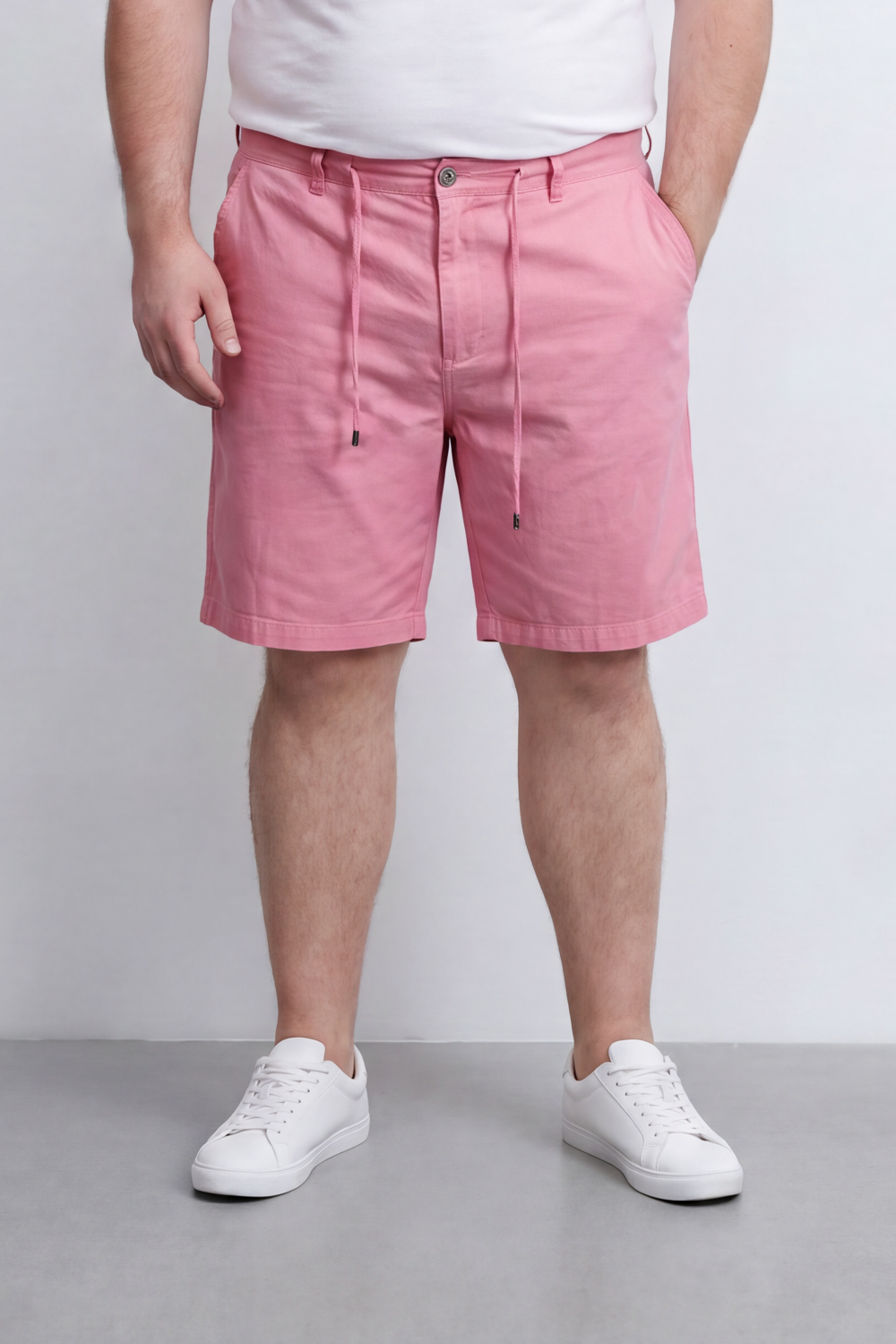 Men's Tomato Store Stretch Twill Bermuda Shorts Adjustable Drawstring Waist Clean Tailored Design Big Size