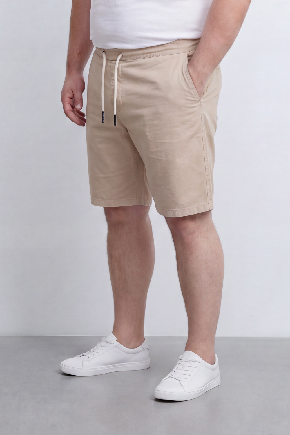 Men's Tomato Store Big Size Bermuda Shorts Adjustable Drawstring Waist Clean Tailored Design