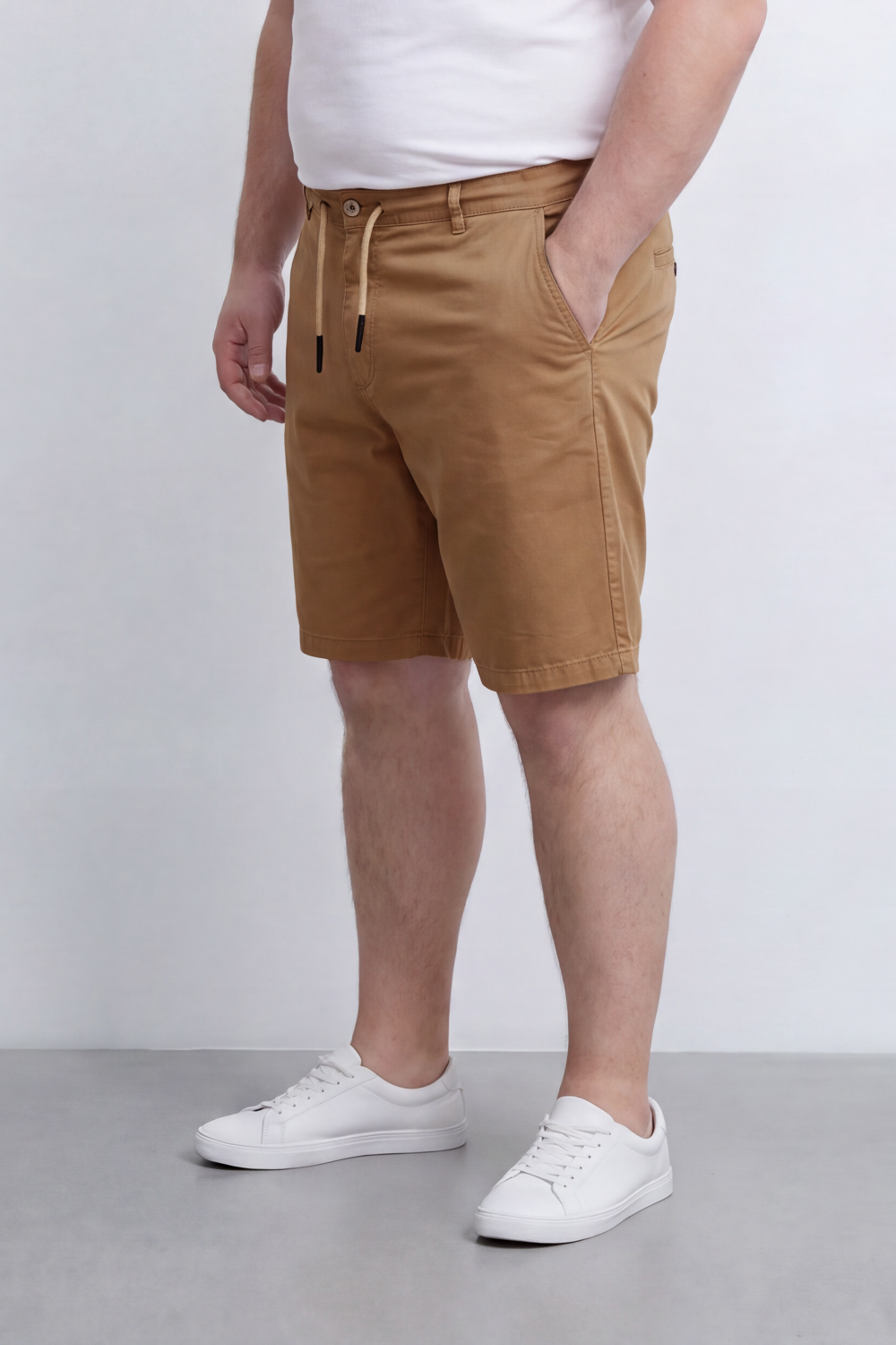 Men's Tomato Store Big Size Bermuda Shorts Adjustable Drawstring Waist Clean Tailored Design