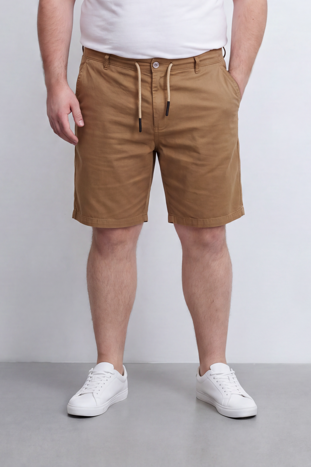 Men's Tomato Store Big Size Bermuda Shorts Adjustable Drawstring Waist Clean Tailored Design