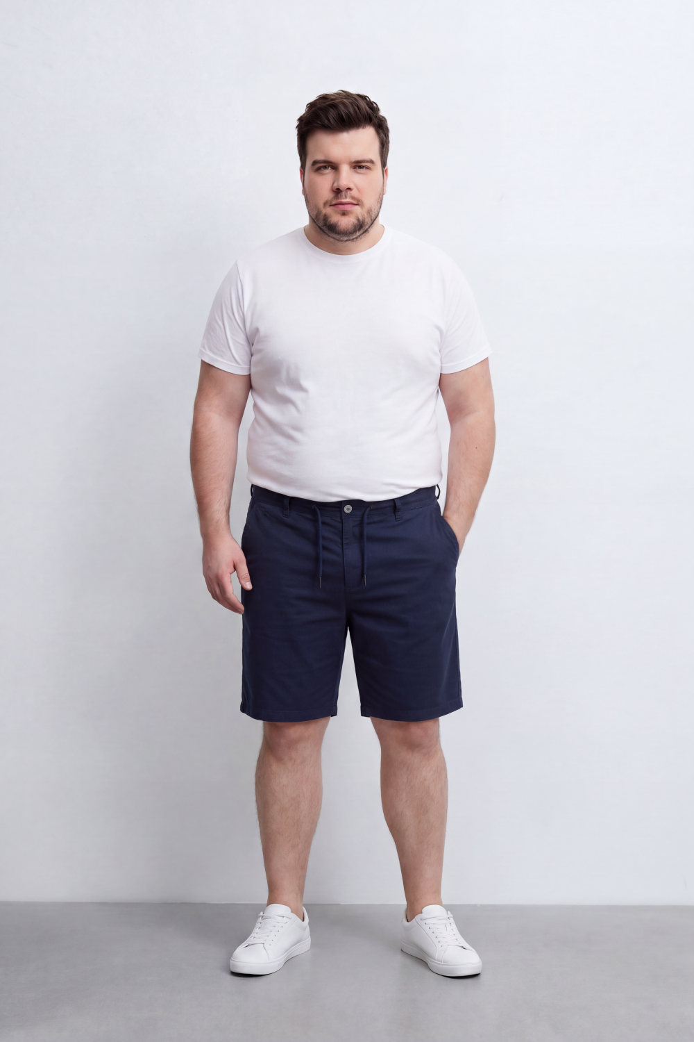 Men's Tomato Store Big Size Bermuda Shorts Adjustable Drawstring Waist Clean Tailored Design