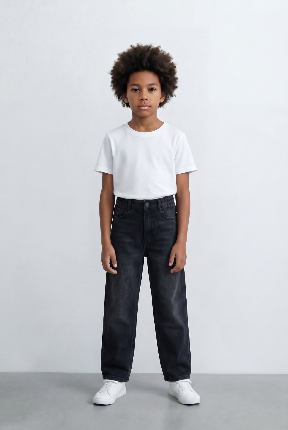 Boy's Tomato Store Boyfriend Jeans Pants With Button Closure & Five-Pocket Design Casual Everyday Denim