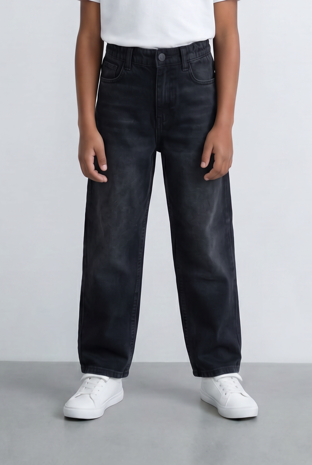 Boy's Tomato Store Boyfriend Jeans Pants With Button Closure & Five-Pocket Design Casual Everyday Denim