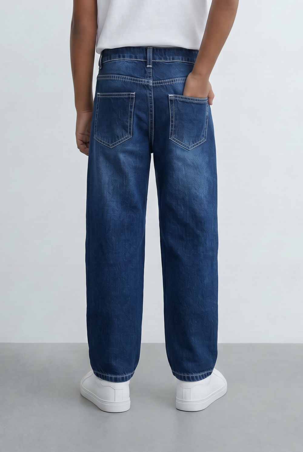 Boy's Tomato Store Boyfriend Jeans Pants With Button Closure & Five-Pocket Design Casual Everyday Denim